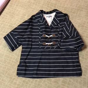 Bill Blass New York silk nautical top